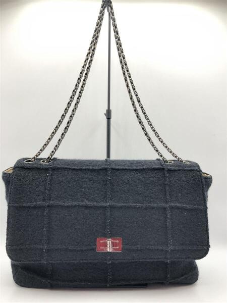 CHANEL(シャネル) / ウールチョコバーショルダーバッグ/ウール/BLK 