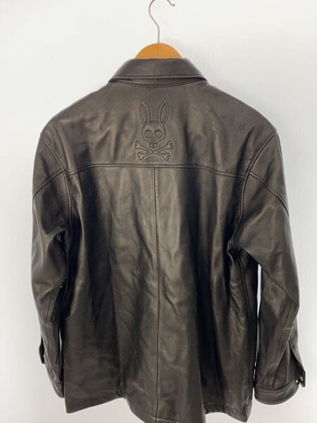 Psycho Bunny / レザージャケット・ブルゾン/M/羊革/BLK/PB-CY-87633CPOジャケット Psycho Bunny(サイコバニー) / レザージャケット・ブルゾン/M/羊革/BLK