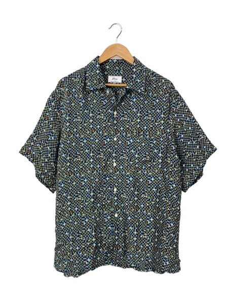 新品 Brioni（ブリオーニ）イタリア製 半袖 半袖 ストレッチ ポロシャツ BRIONI(ブリオーニ) / 半袖シャツ/L/レーヨン/BLU/総柄// | 古着の販売