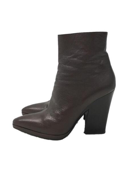 PRADA(プラダ) / ショートブーツ/37.5/BRW/レザー/ヒールブーツ/サイド