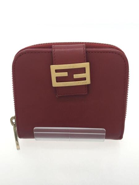 FENDI(フェンディ) / 2つ折り財布/レザー/RED/レディース/ラウンド 