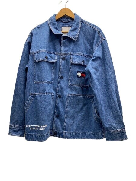 TOMMY JEANS(トミージーンズ) / Gジャン/XL/デニム/IDG/バックロゴ 