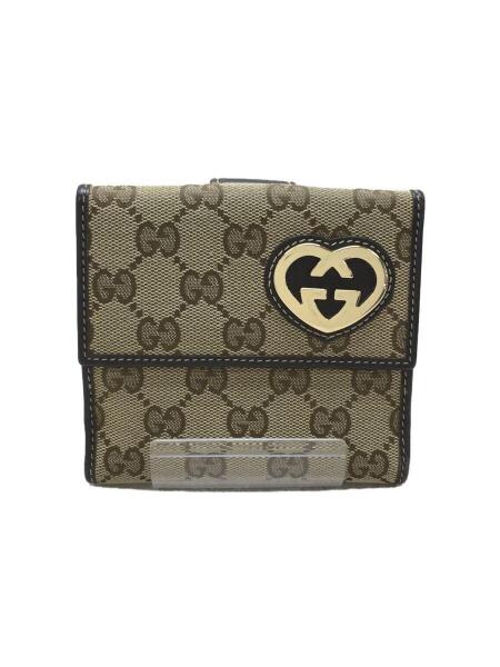 ^_^2点 GUCCI グッチ 203550 Wホック 二つ折り 長財布 ハートプレート