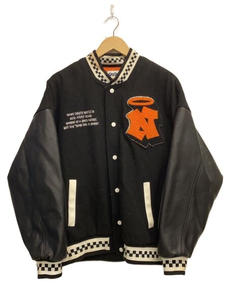 9090(ナインティナインティ) / スタジャン/L/ウール/BLK/NN1168 | 古着 