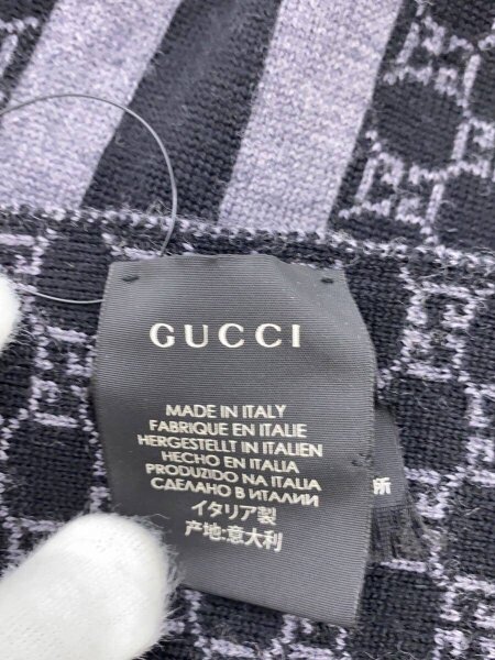 GUCCI(グッチ) / マフラー/ウール/BLK/総柄/メンズ | 中古品の販売