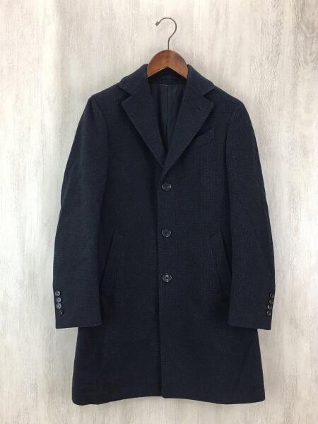LARDINI　ラルディーニ　チェスターコート　44　ネイビー　美品 ラルディーニ LARDINI ネイビー チェスターコート 44