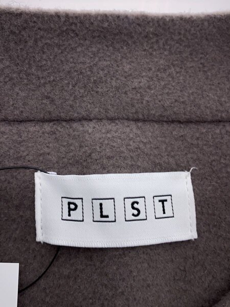PLST(プラステ) / ウールブレンドメルトンノーカラーロングコート/M