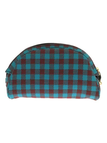 PRADA(プラダ) / ジャガードポーチ/--/ブルー/チェック | 中古品の販売 