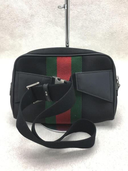 GUCCI(グッチ) / ウエストバッグ/キャンバス/BLK/ブラック/ボディ