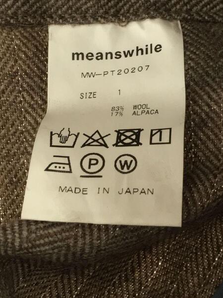 meanswhile(ミーンズワイル) / ALPACA HERRINGBONE WRAP PT/MW-PT20207 