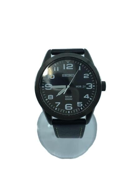SEIKO(セイコー) / 腕時計/V158-0BC0/アナログ/レザー/ブラック | 中古 