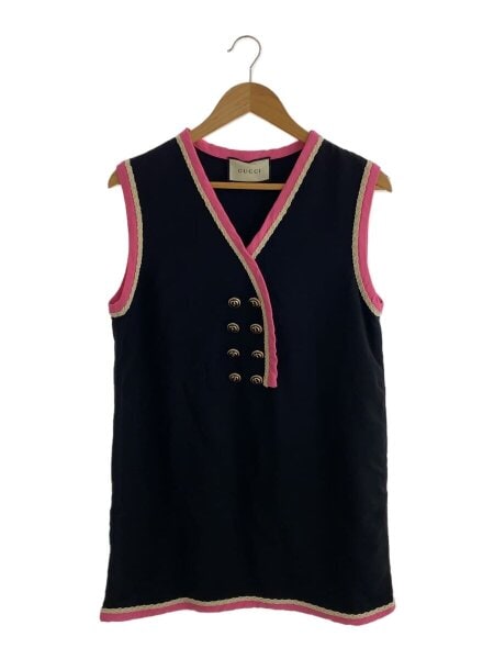 GUCCI 背中オープン　ブラック ノースリーブ ひざ丈ワンピース GUCCI(グッチ) / ノースリーブワンピース/--/レーヨン/BLK/577114