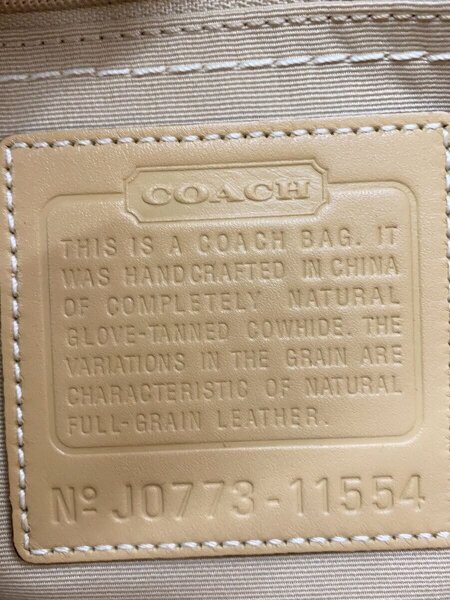 COACH(コーチ) / トートバッグ/レザー/YLW/無地/J0773-11554 | 中古品