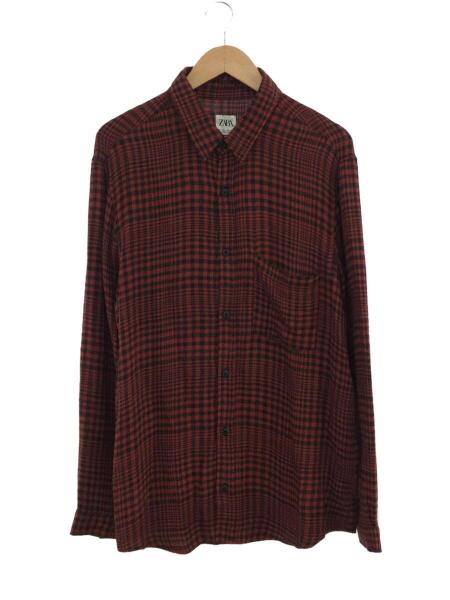 ZARA(ザラ) / 長袖シャツ/42/レーヨン/RED/チェック | 古着の販売 