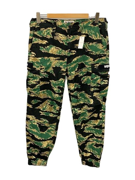 bape 柄カーゴパンツ A BATHING APE カーゴパンツ M グレーx黒(総柄)