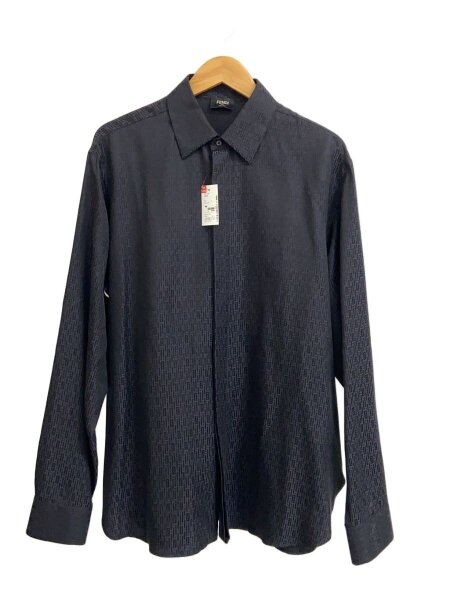 FENDI(フェンディ) / ズッカ柄/長袖シャツ/41/シルク/BLK/12CPF-23 