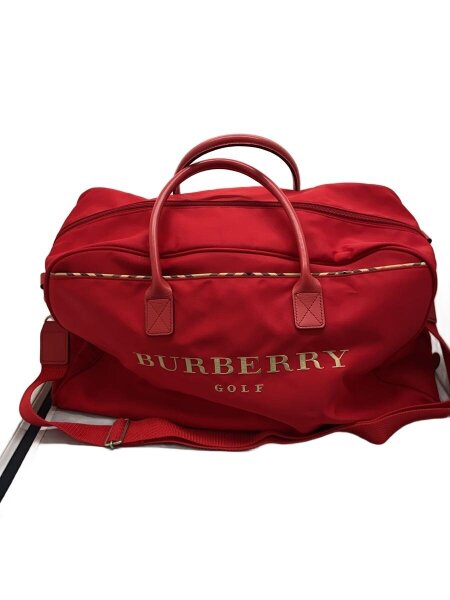 BURBERRY 赤 ゴルフシューズ　バッグ 必見】 BURBERRY GOLF バーバリー ゴルフ ボストンバッグ 2点 まとめ