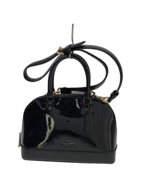 COACH(コーチ) / エナメル/ショルダーバッグ/PVC/BLK/無地/C1881 