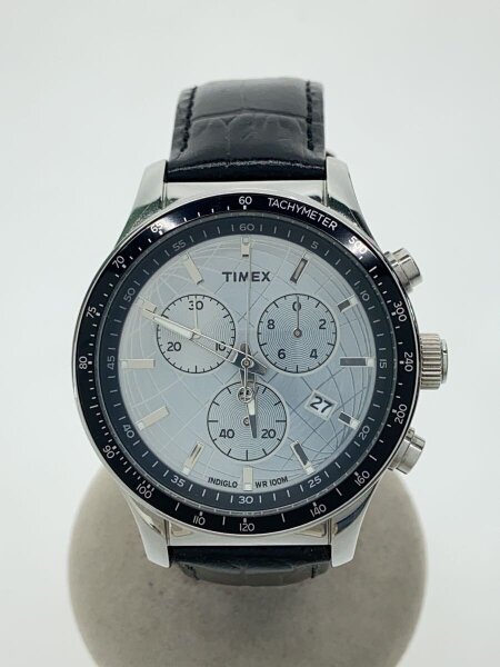 TIMEX(タイメックス) / クォーツ腕時計/アナログ/レザー/BLK/BLK 