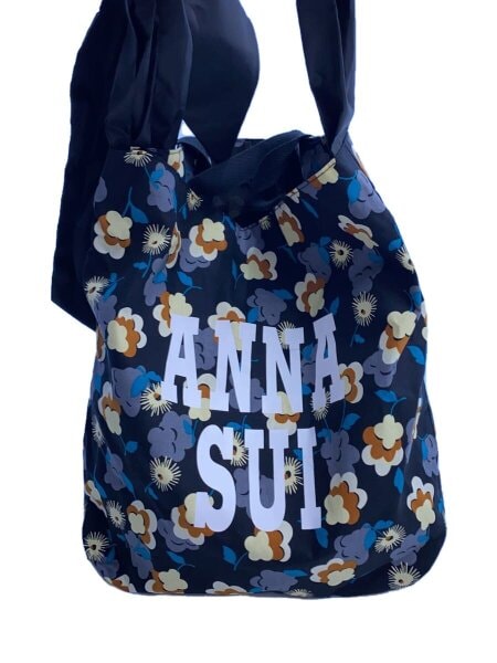 ANNA SUI(アナスイ) / タグ付き/トートバッグ/ナイロン/BLK/総柄 