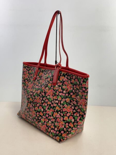 COACH(コーチ) / リバーシブル/トートバッグ/PVC/RED/花柄/F57669 