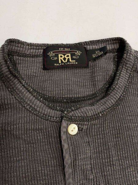 RRL(ダブルアールエル) / ヘンリーネック長袖Tシャツ/XS/コットン 