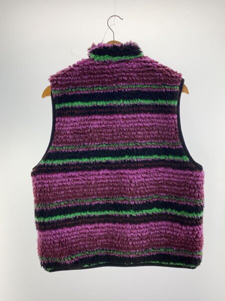 STUSSY / PUPSTRIPED SHERPA VEST/ボア/フリースベスト/S/ポリエステル/マルチカラー/ボーダー// STUSSY(ステューシー) / PUPSTRIPED SHERPA VEST/ボア/フリースベスト