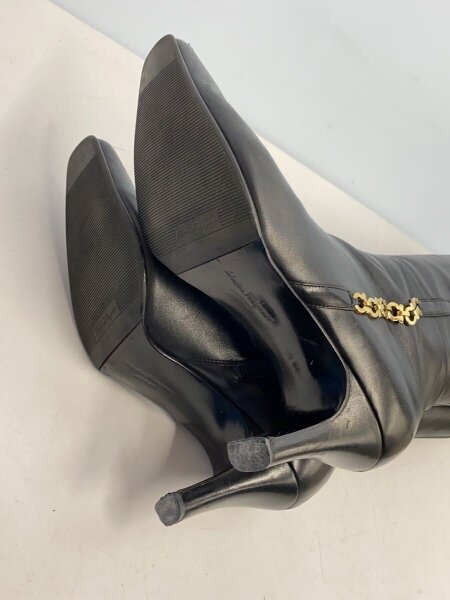 Salvatore Ferragamo / ロングブーツ/US6.5/BLK/レザー/DQ89658 Salvatore Ferragamo(サルヴァトーレフェラガモ) / ロングブーツ/US6.5