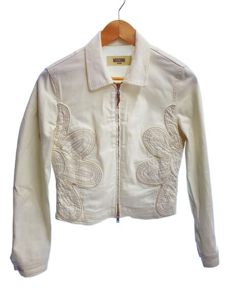 MOSCHINO(モスキーノ) / ブルゾン/38/コットン/WHT | 古着の販売・通販 