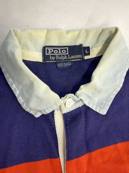 POLO RALPH LAUREN(ポロラルフローレン) / 90s/USA製/長袖ポロシャツ/L 
