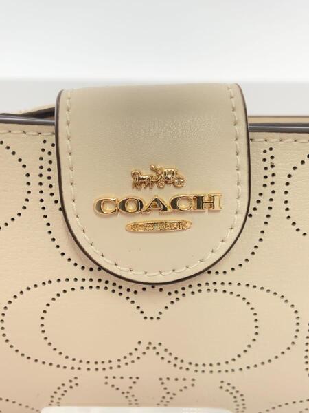 COACH(コーチ) / 2つ折り財布/レザー/WHT/総柄/レディース/C4768