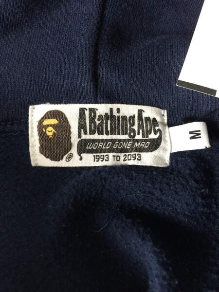 A Bathing Ape. パーカー　WORLD GONE MAD A Bathing Ape World Gone Mad Men's Blue Multicolor Full Zip Hooded