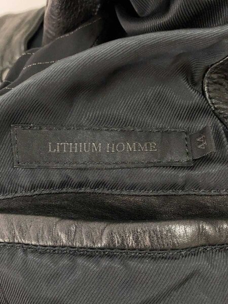 Lithium homme(リチウムオム) / シングルライダースジャケット/44/牛革 