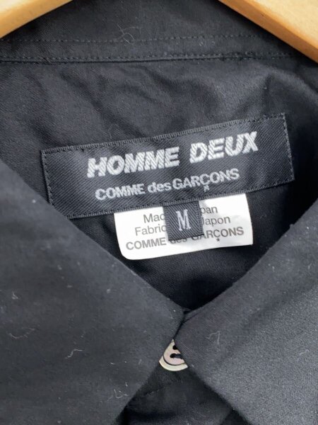COMME des GARCONS HOMME DEUX / 半袖シャツ/M/コットン/BLK/無地/DO-B048// COMME des GARCONS HOMME DEUX(コムデギャルソンオムドゥ) / 半袖