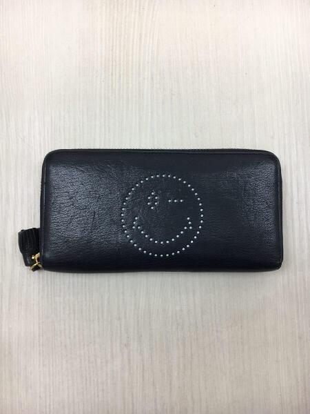 ANYA HINDMARCH(アニヤハインドマーチ) / 長財布/レザー/ネイビー 