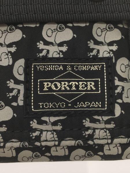PORTER(ポーター) / スヌーピー/2つ折り財布/ナイロン/BLK/総柄/メンズ 