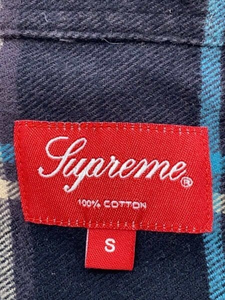 Supreme◆長袖シャツ/S/コットン/NVY 長袖シャツ&frasl;S&frasl;コットン&frasl;NVY