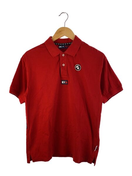 A BATHING APE(アベイシングエイプ) / ポロシャツ/S/コットン/RED/無地 