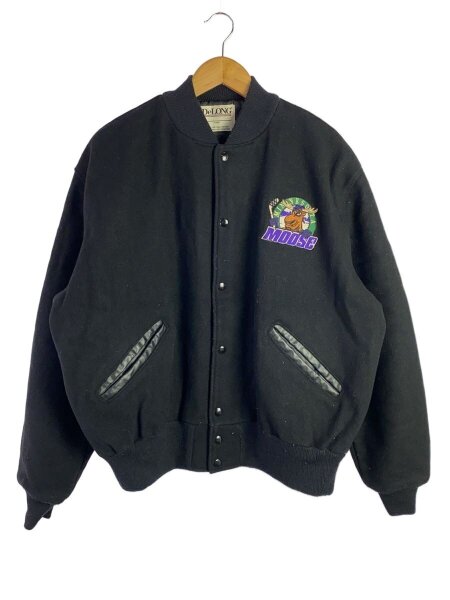 DeLONG(デロング) / スタジャン/XL/ウール/BLK | 古着の販売・通販なら 