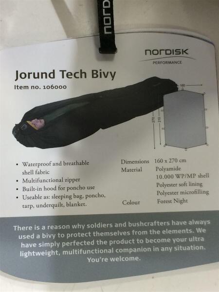 NORDISK(ノルディスク) / 106000/ Jorund Tech Bivy ノルディスク/ヨ