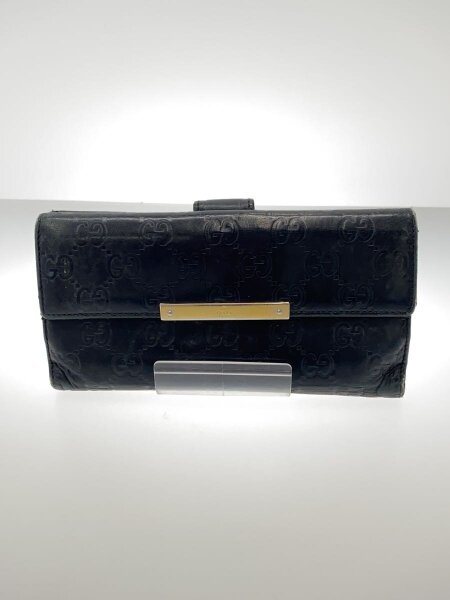 GUCCI(グッチ) / グッチシマ/長財布/レザー/BLK/総柄/レディース