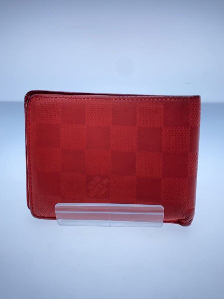 LOUIS VUITTON / ポルト・フォイユ・ミュルティプル_ダミエ・アンフィニ_RED/レザー/RED/レディース LOUIS VUITTON(ルイヴィトン) / ポルト・フォイユ・ミュルティプル_