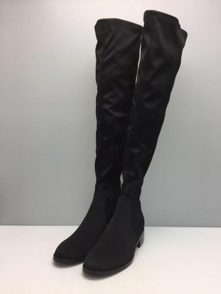 SNIDEL(スナイデル) / ローヒールフィットニーハイブーツ/M/BLK  