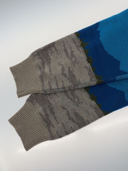 ANREALAGE / GRAVITY APPLE KNIT/AW21/46/ウール/BLU/総柄 ANREALAGE(アンリアレイジ) / GRAVITY APPLE KNIT/AW21/46/ウール/BLU