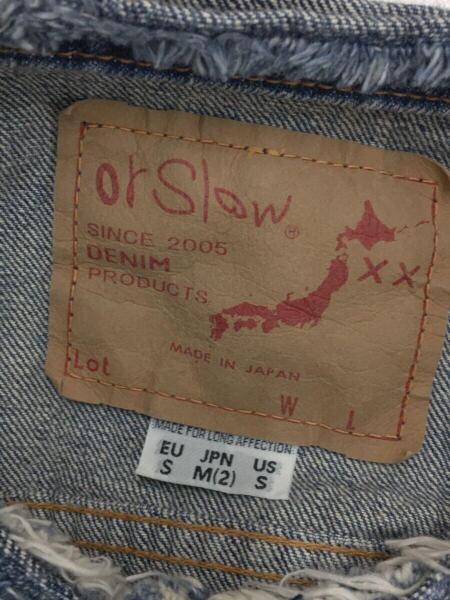 orSlow / ジャケット/3/コットン/KHK/ノーカラー orSlow(オアスロウ) / 3nd/ノーカラーデニムジャケット/カットオフ/G