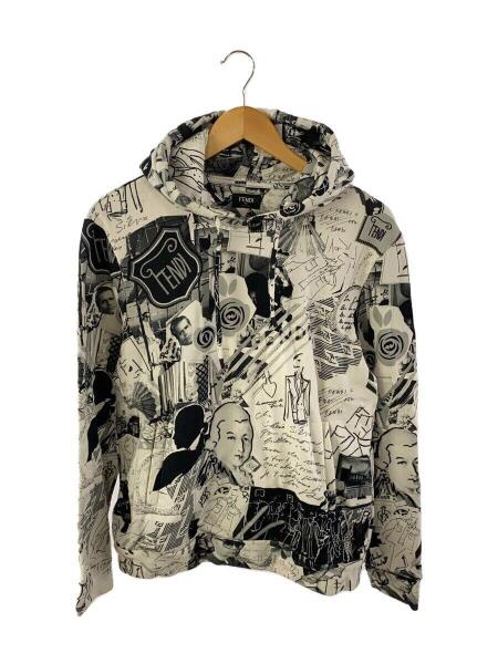 FENDI(フェンディ) / パーカー/S/コットン/ブラック/総柄/フェンディ  