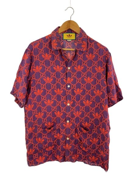 GUCCI(グッチ) / Macro GG Bowling Shirt半袖シャツ/46/シルク 
