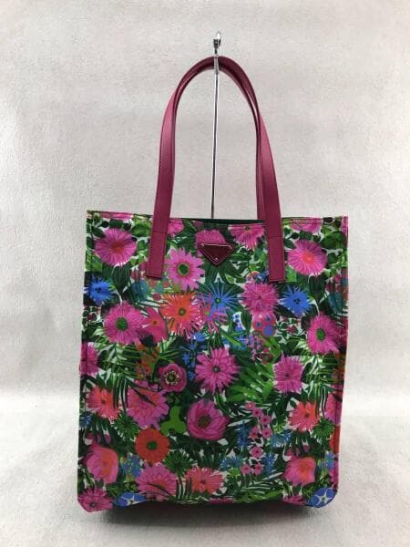 PRADA(プラダ) / フラワートートバッグ/トートバッグ/ナイロン/マルチ