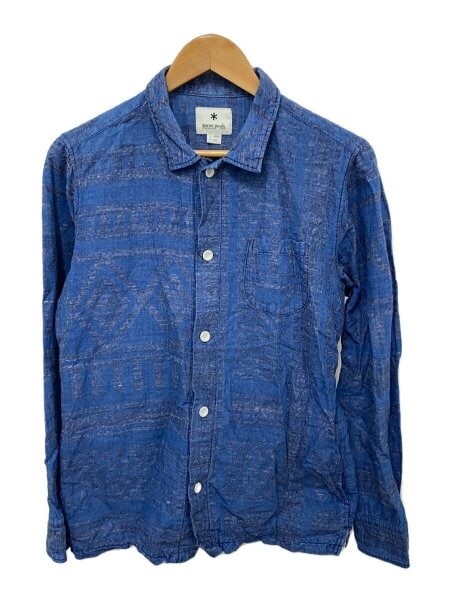  peak / 長袖シャツ/XL/ヘンプ/BLU/総柄/SH-15SU401 snow peak(スノーピーク) / 長袖シャツ/S/リネン/BLU/SH-15SU401