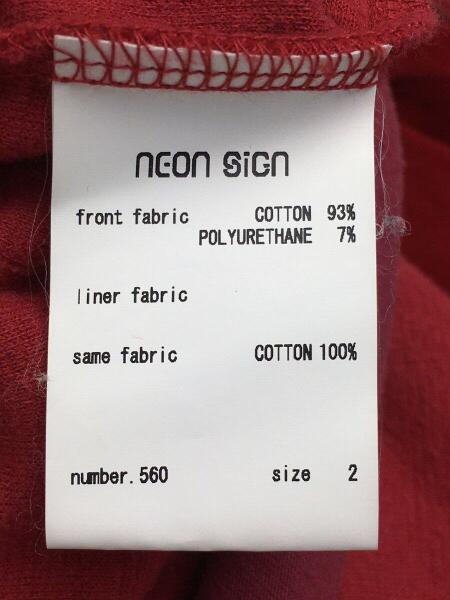 NEON SIGN(ネオンサイン) / ジャージ/2/コットン/RED/ベロア/16AW 